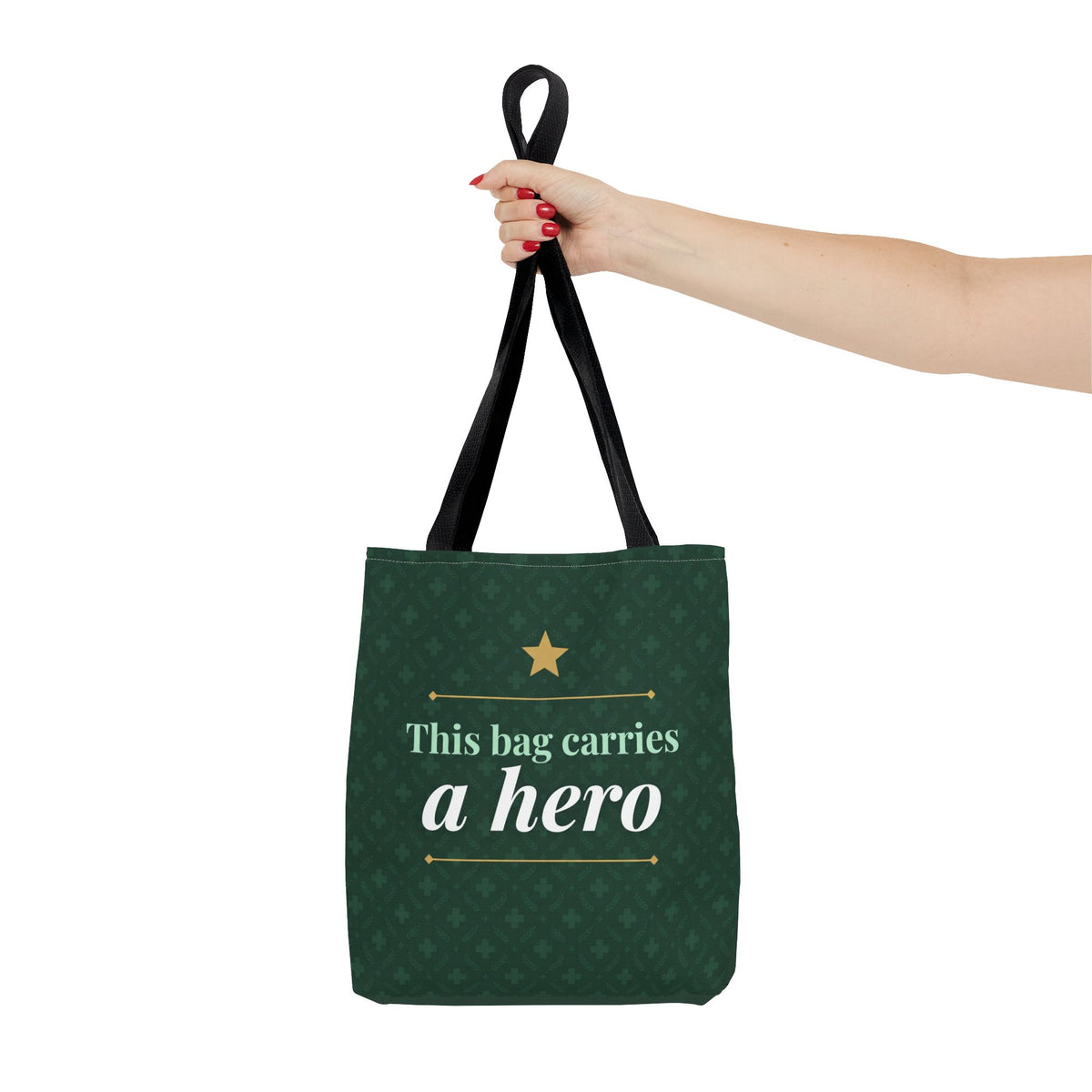 This Bag Carries a Hero Tote | Nurse Gift Tote Bag | Essential Worker Appreciation Gift | Premium Polyester Carry-All