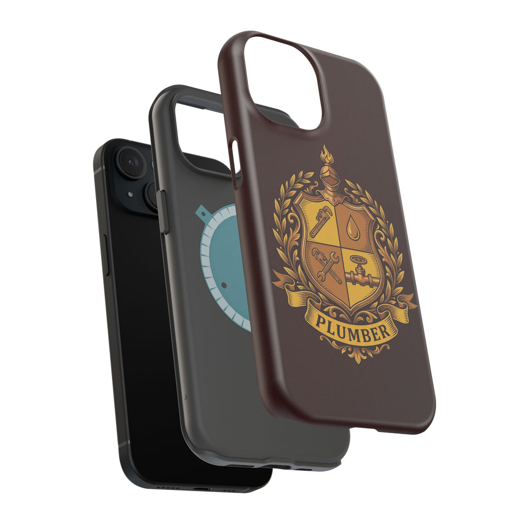 Plumber Crest Phone Case — Heraldic Shield Wireless Charging Cover