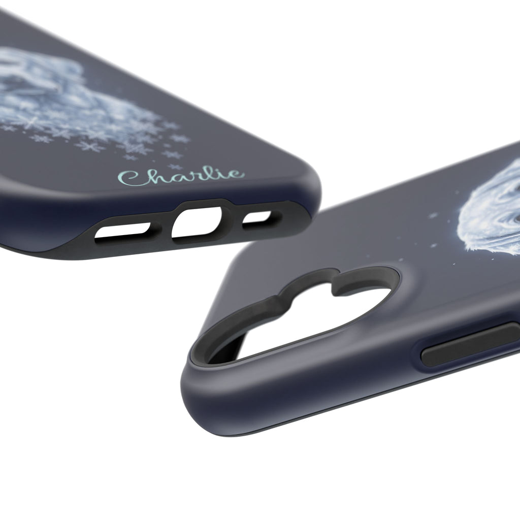 Personalized Winter Snowflake Labrador Phone Case — Tough Magnetic Case with Wireless Charging