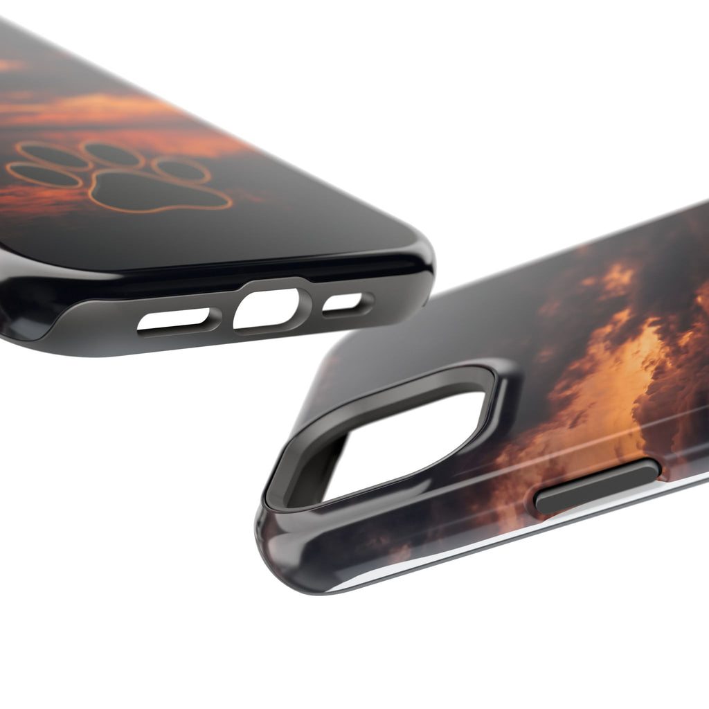 Paw Sunset Magnetic Impact-Resistant Phone Case for iPhone and Samsung Galaxy series
