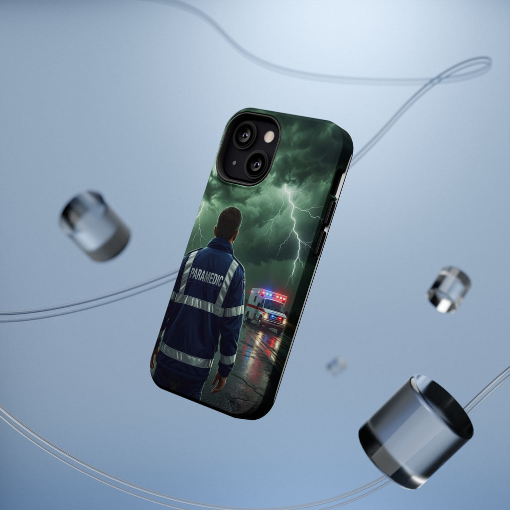 Paramedic Green Storm Phone Case — Magnetic Wireless Charging Cover