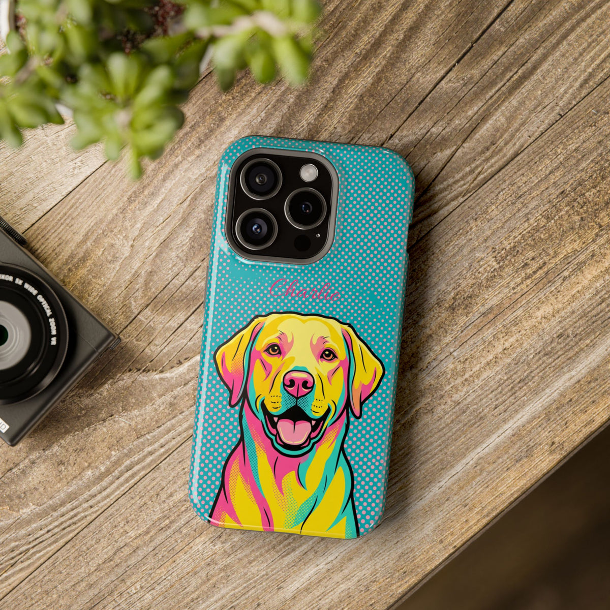 Personalized Pop Art Labrador Phone Case — Tough Magnetic Case with Wireless Charging
