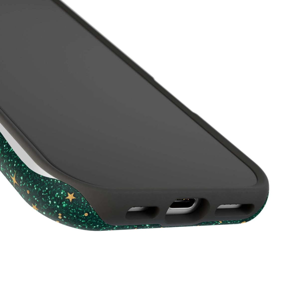 Rainbow Glitter Butterfly Personalized Teacher Phone Case — Wireless Charging Cover