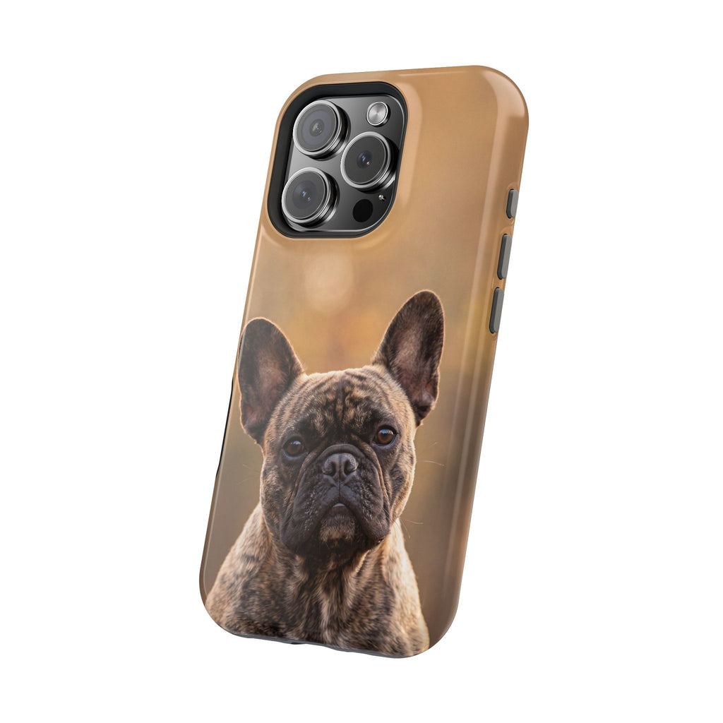 Brindle French Bulldog Phone Case — Impact-Resistant Wireless Charging Cover