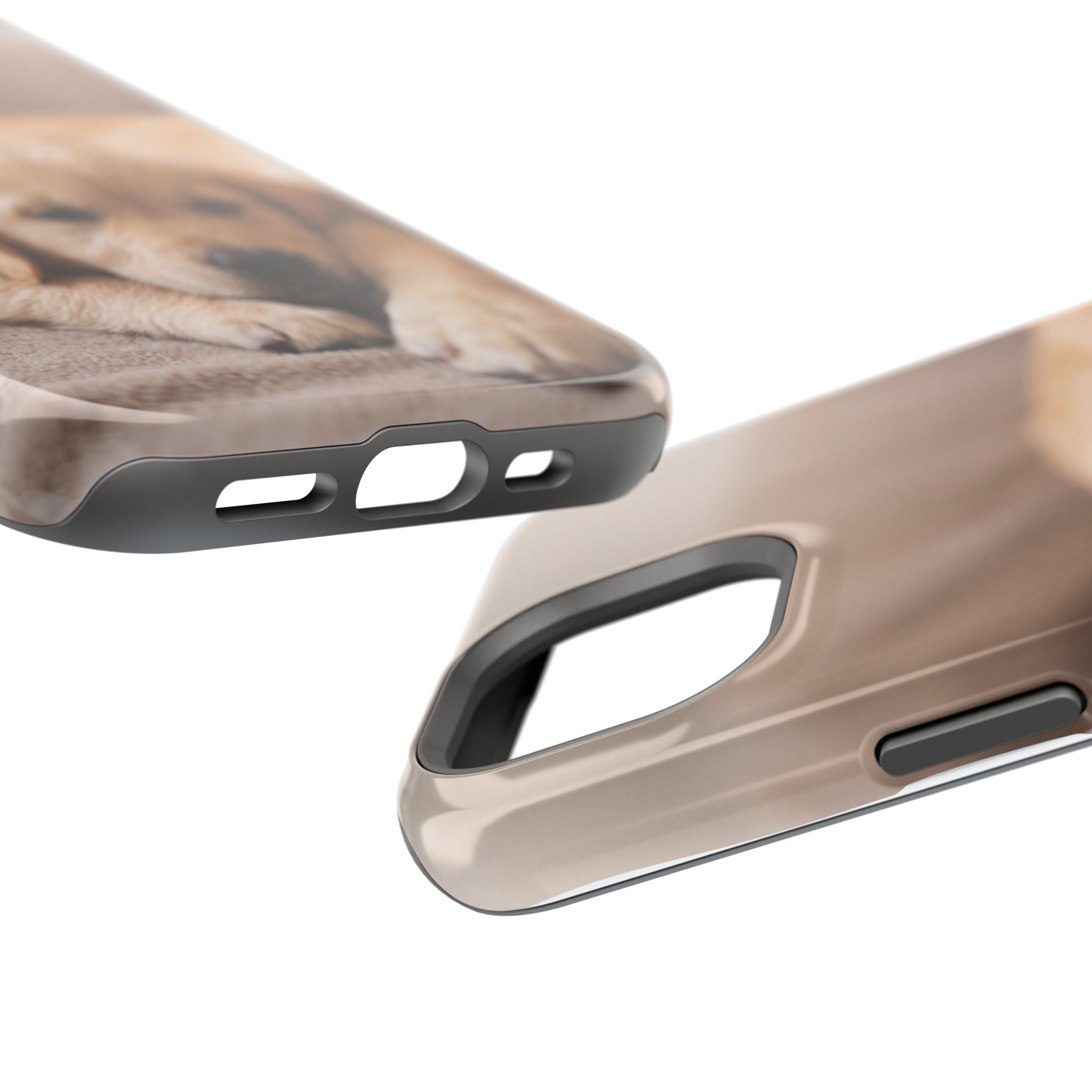 Golden Retriever Puppy Phone Case — Impact-Resistant Wireless Charging Cover