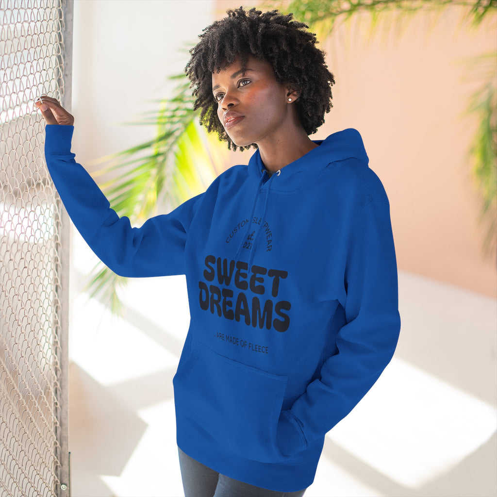 Sweet Dreams Hoodie — Cozy Fleece Pullover with Retro Script
