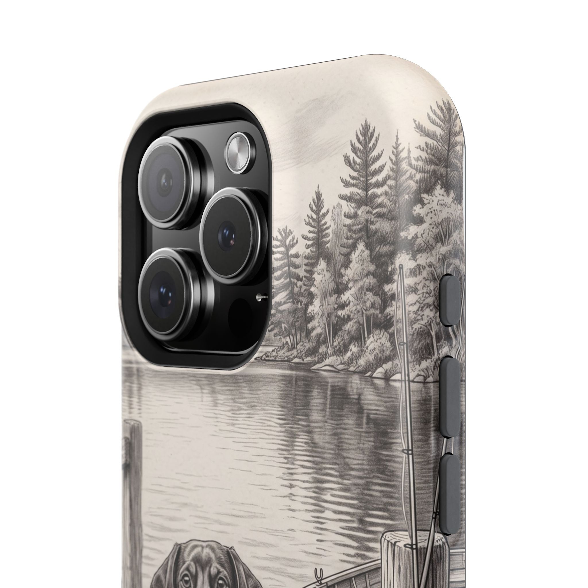 Personalized Dachshund Sunset Beach Phone Case — Wireless Charging Cover