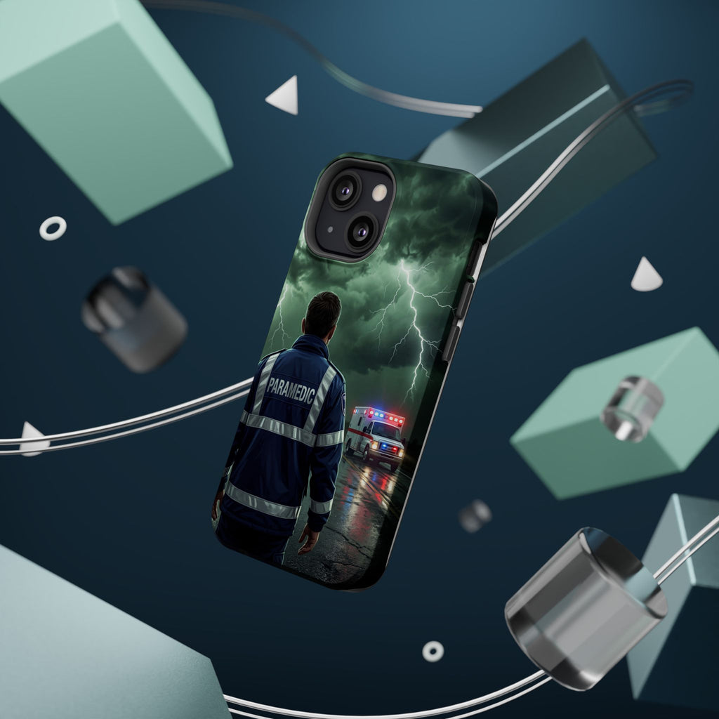 Paramedic Green Storm Phone Case — Magnetic Wireless Charging Cover