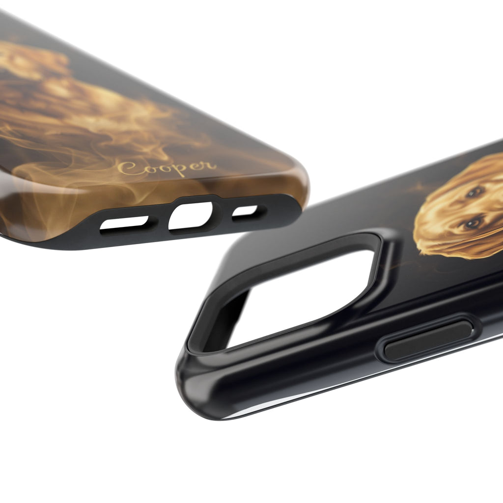 Personalized Gold Smoke Labrador Phone Case — Tough Magnetic Case with Wireless Charging