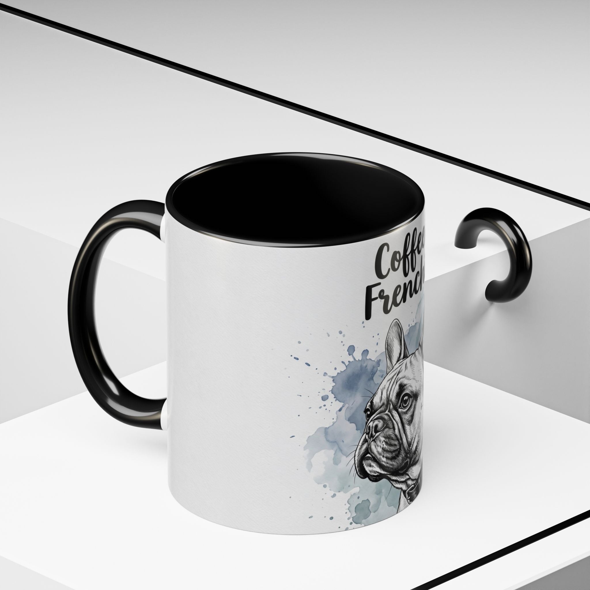 Coffee & Frenchies Mug | French Bulldog Lover Gift | Watercolor Dog Mug