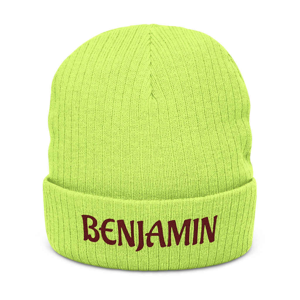 Plumber's Personalized Name Embroidered Ribbed Knit Beanie