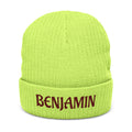 Plumber's Personalized Name Embroidered Ribbed Knit Beanie