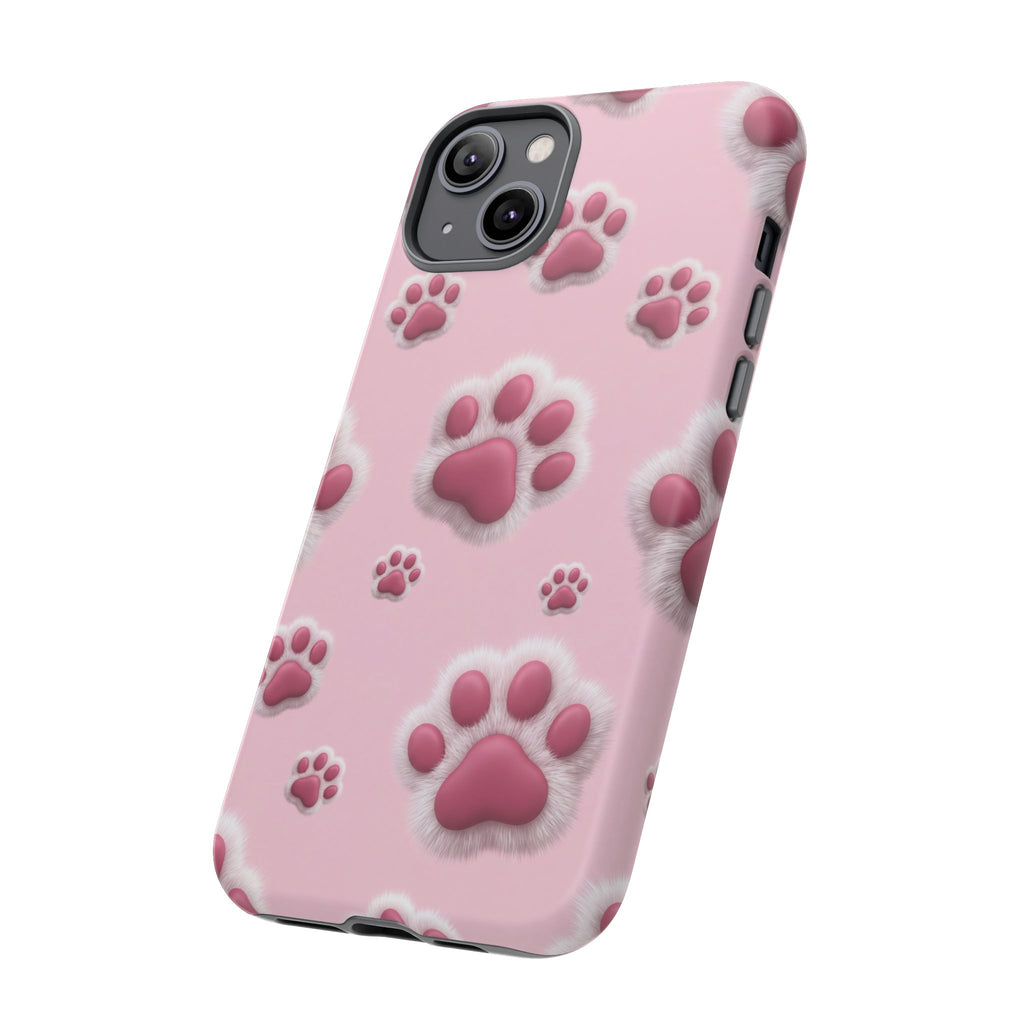 iphone & Samsung - Pink Paws Tough Phone Case — Cute Protective iPhone Cover