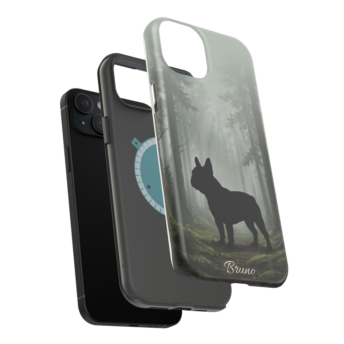 Personalized French Bulldog Misty Forest Phone Case — Wireless Charging Cover