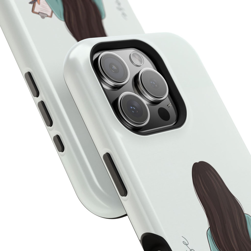 Nurse Illustration Phone Case — Impact-Resistant Wireless Charging Cover