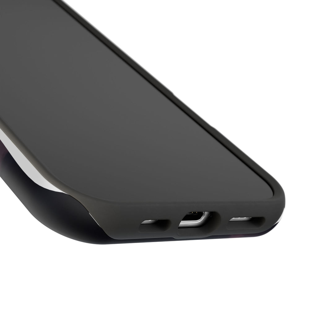 Neon Paw Print Phone Case — Impact-Resistant Wireless Charging Cover