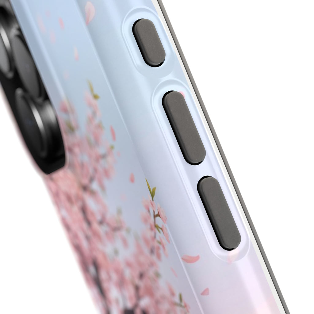 Personalized Dachshund Cherry Blossom Phone Case — Wireless Charging Cover