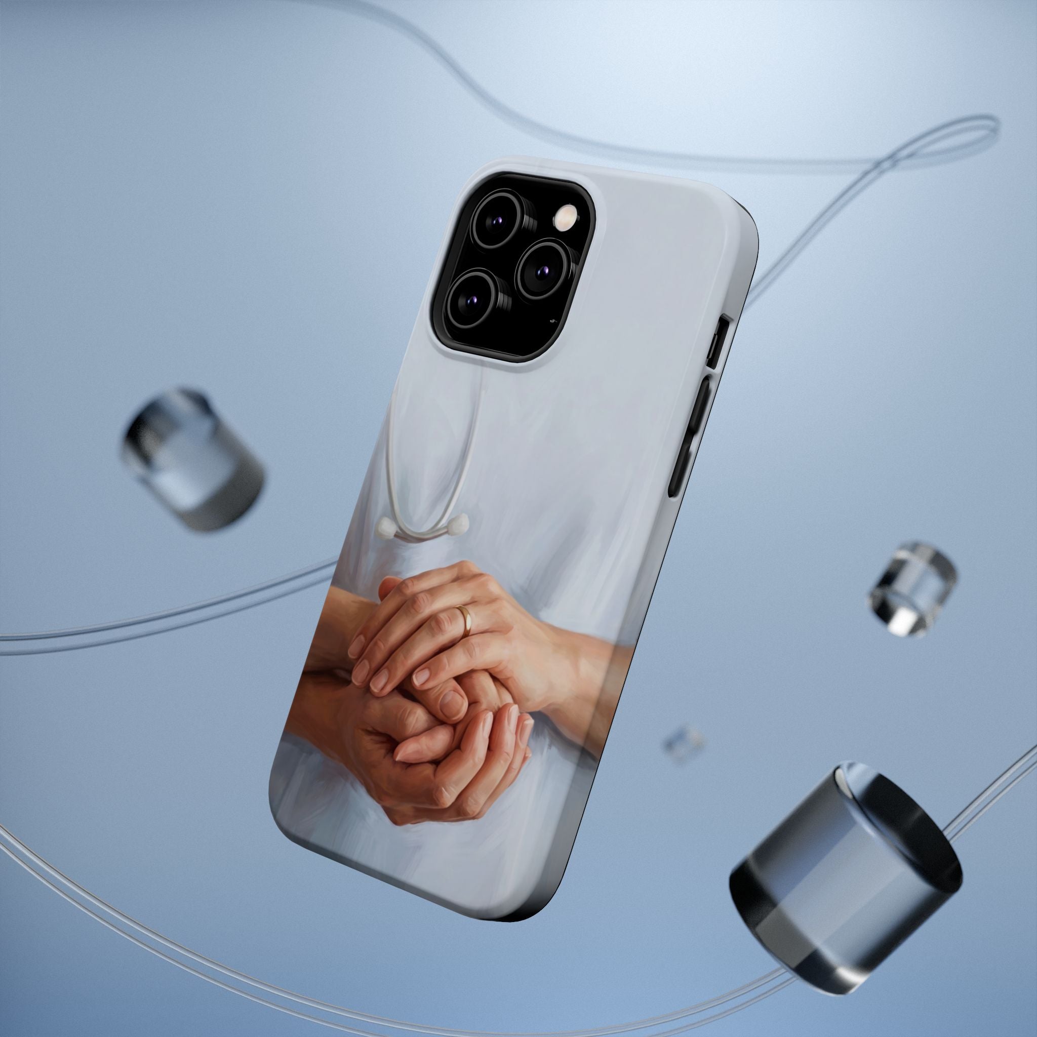 Impact-Resistant Phone Case — Caring Hands Wireless Charging Cover