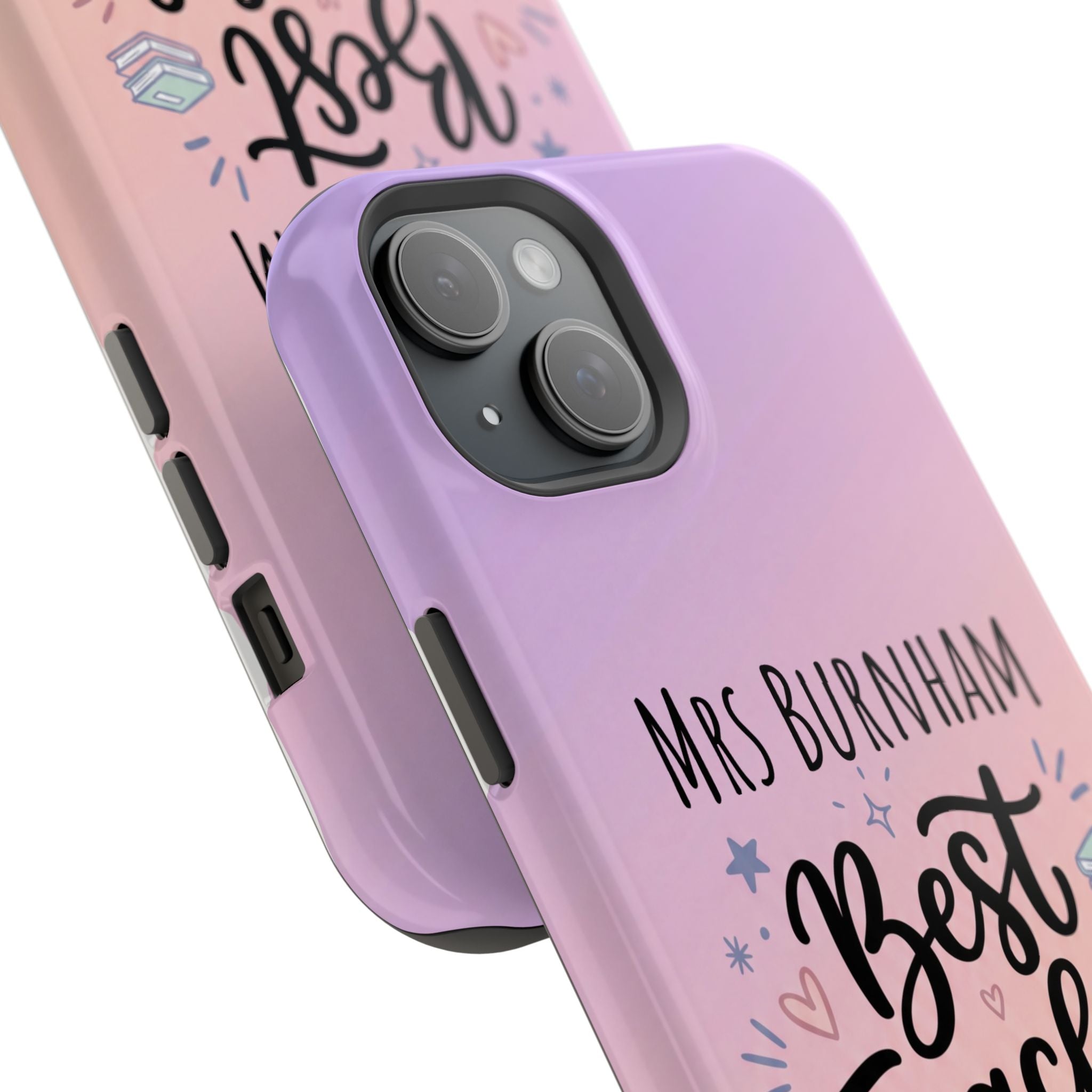 Best Teacher Ever Personalized Phone Case — Wireless Charging Cover