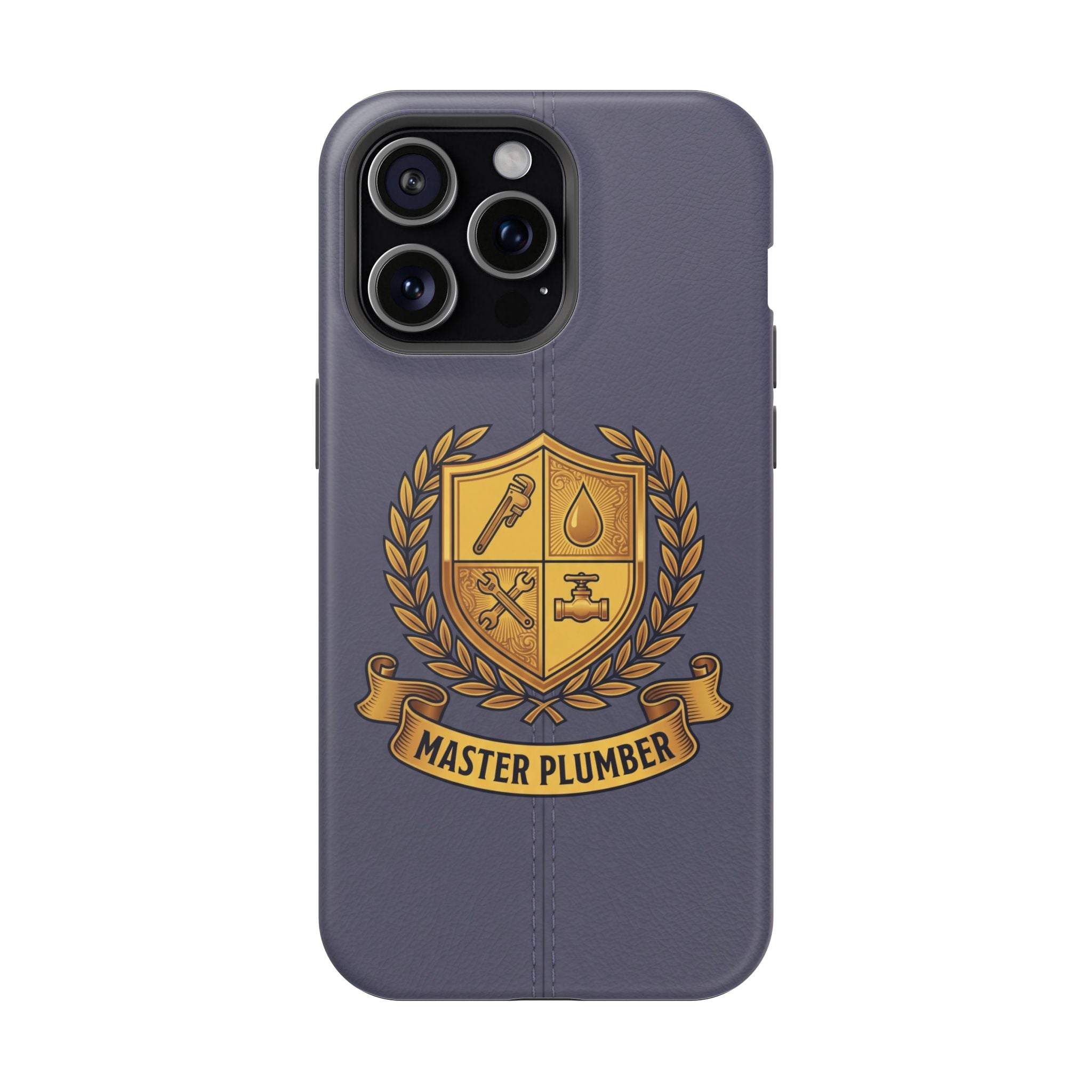 Master Plumber Crest Phone Case — Heraldic Shield Wireless Charging Cover