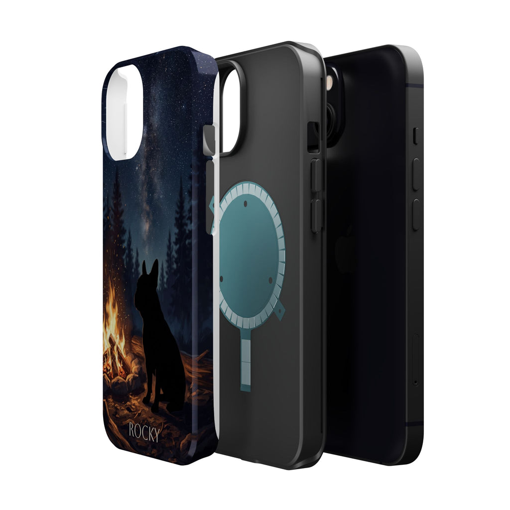 Personalized French Bulldog Campfire Phone Case — Wireless Charging Cover