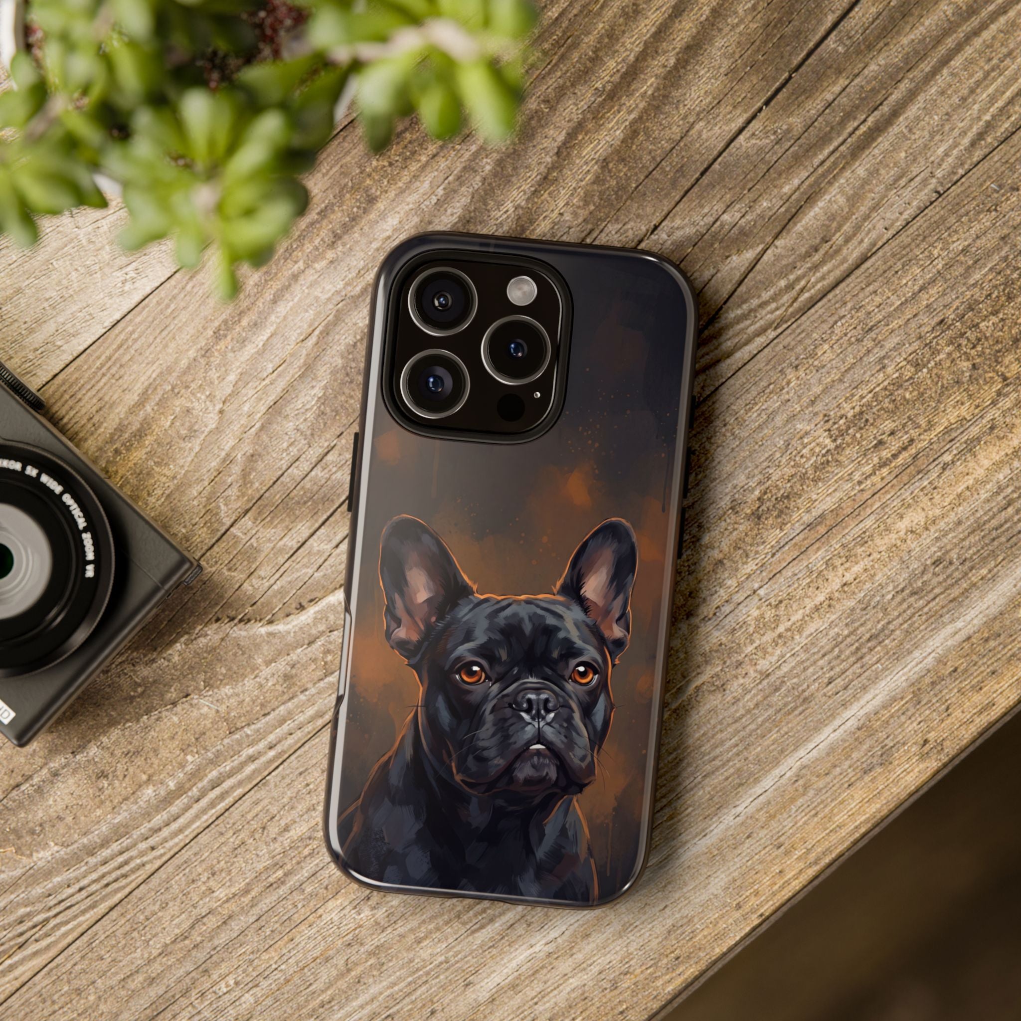 Moody French Bulldog Portrait Phone Case | Dramatic Studio Photography Style | iPhone & Samsung