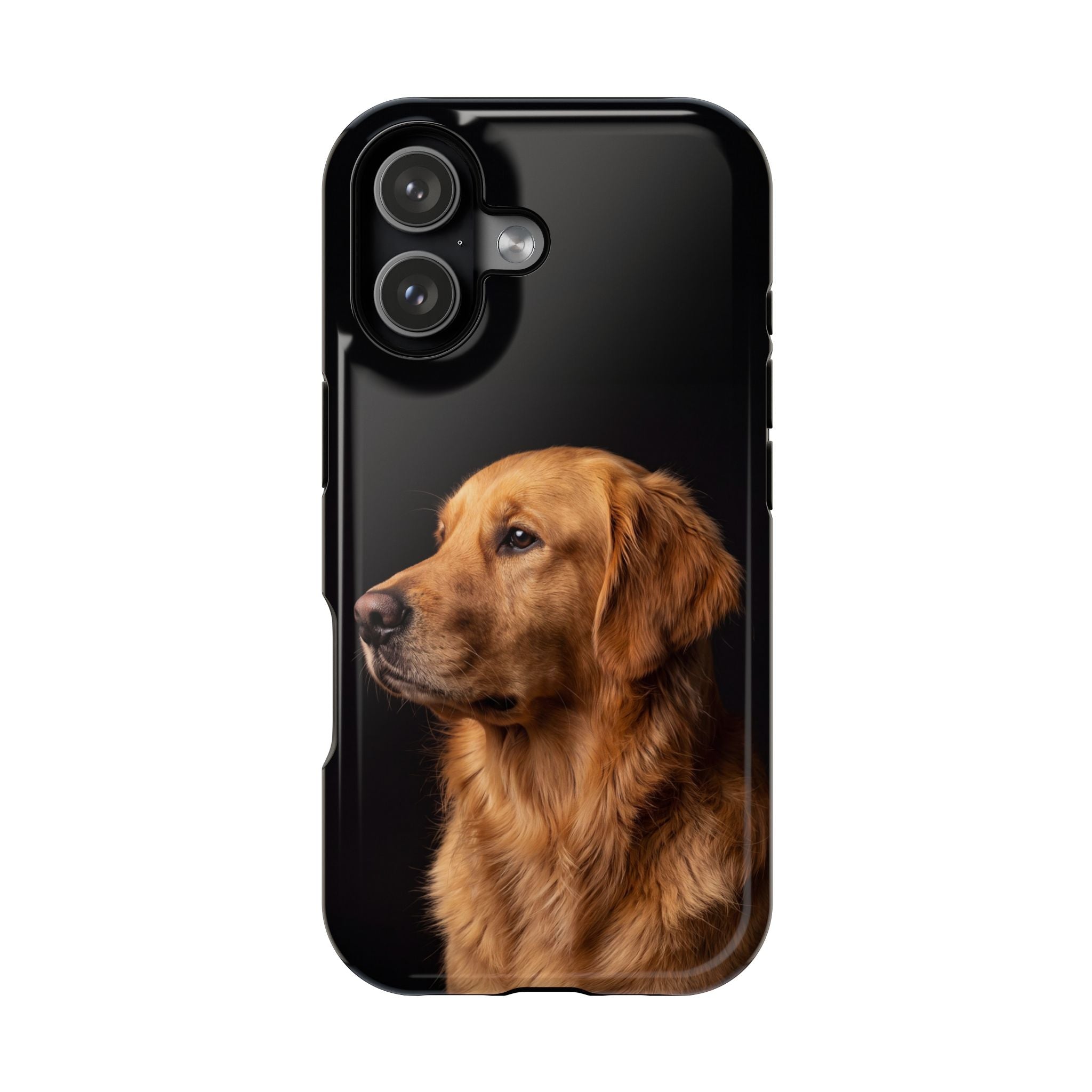 Golden Retriever Portrait Phone Case — Impact-Resistant Wireless Charging Cover