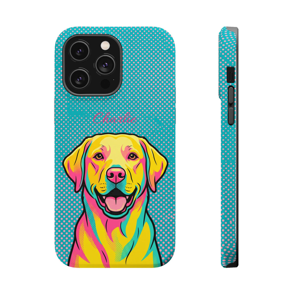 Personalized Pop Art Labrador Phone Case — Tough Magnetic Case with Wireless Charging