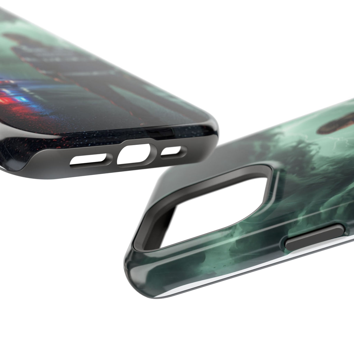 Female Paramedic Green Storm Phone Case — Magnetic Wireless Charging Cover