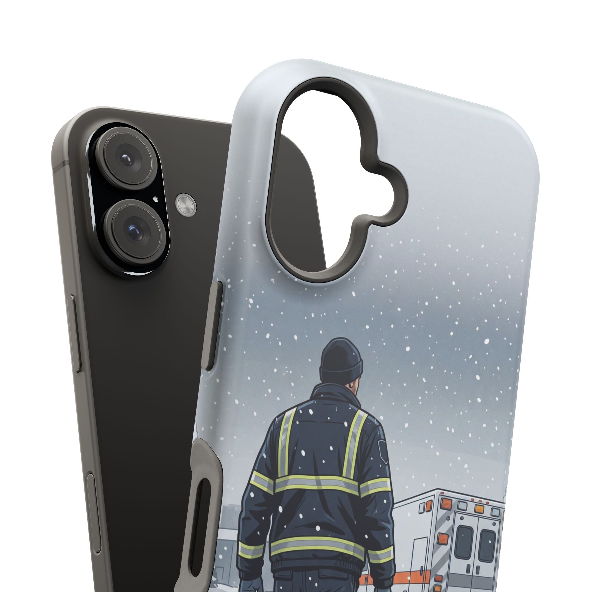 Bold Paramedic/EMT Portrait Phone Case — Magnetic Wireless Charging Cover