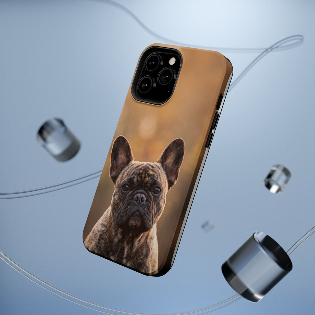 Brindle French Bulldog Phone Case — Impact-Resistant Wireless Charging Cover