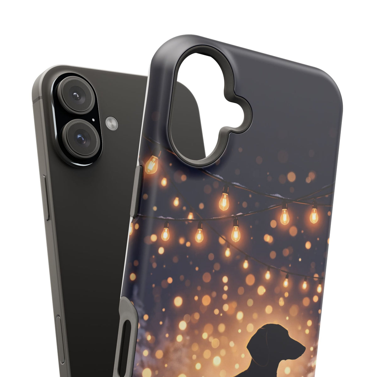 Personalized Dachshund Golden Sparks Phone Case — Wireless Charging Cover