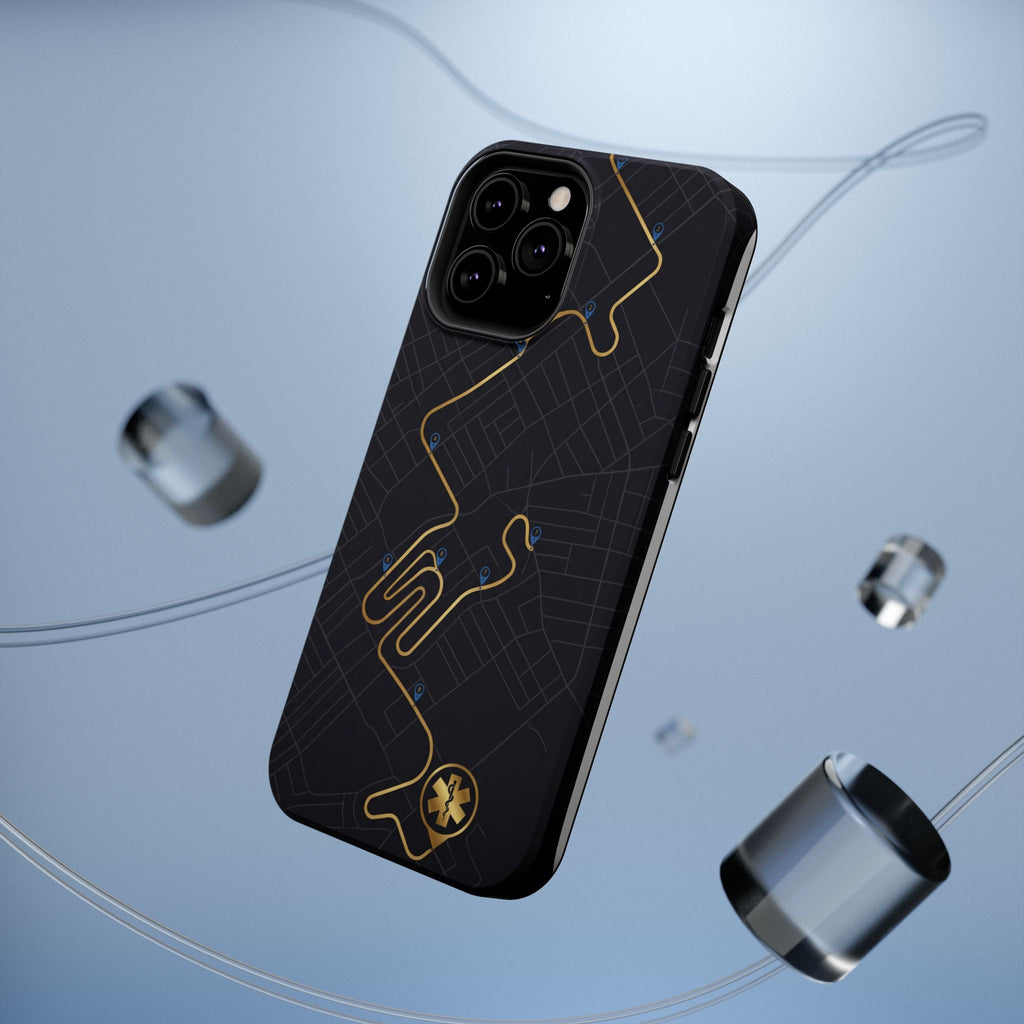 Paramedic/EMT Route Line Phone Case — Magnetic Wireless Charging Cover