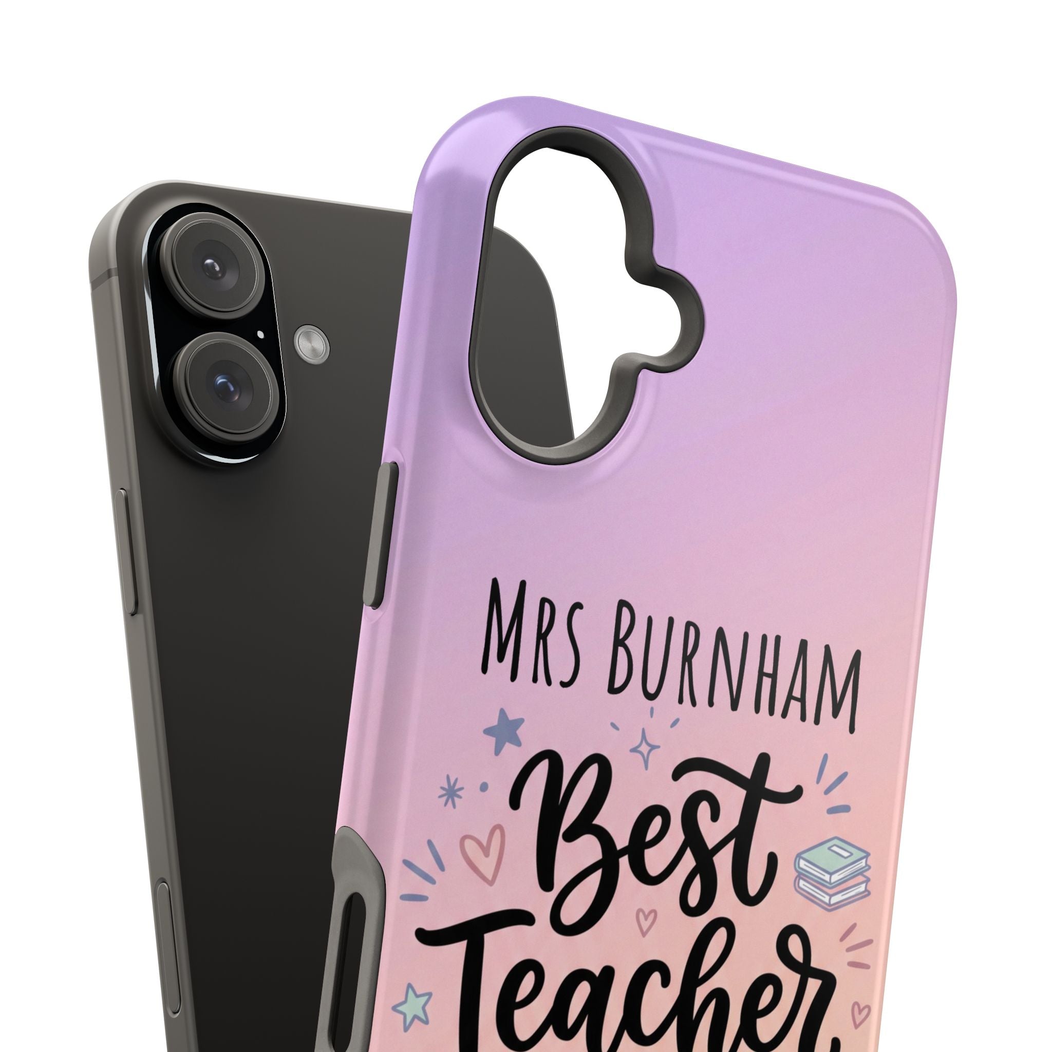Best Teacher Ever Personalized Phone Case — Wireless Charging Cover
