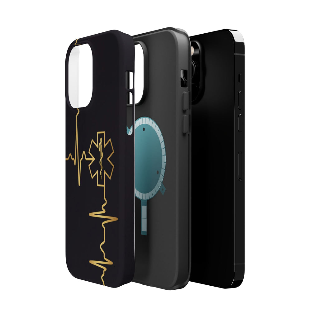 Paramedic/EMT Heartbeat Line Phone Case — Magnetic Wireless Charging Cover