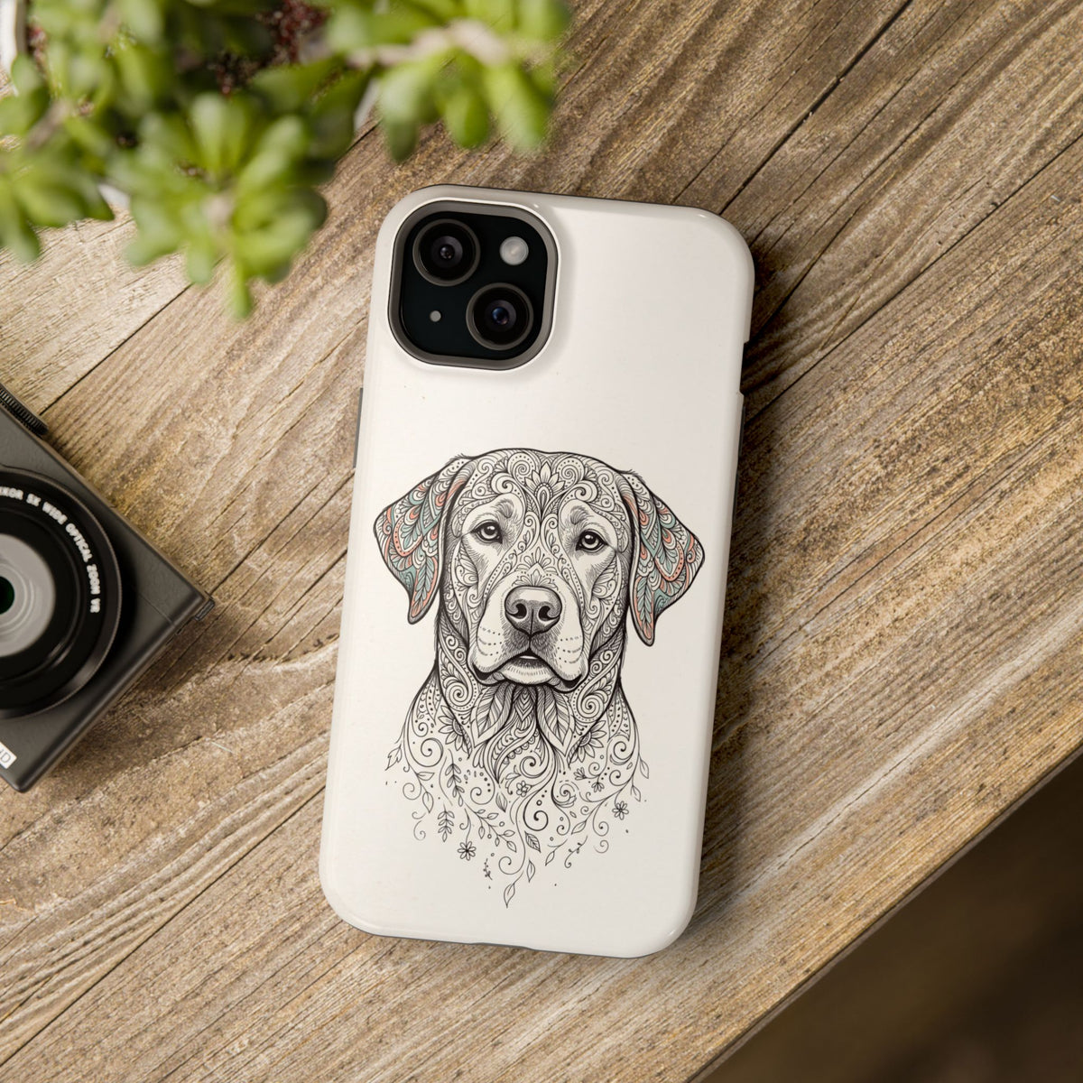 Mandala Labrador Phone Case — Tough Magnetic Case with Wireless Charging