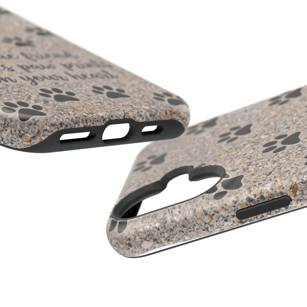A True Friend Leaves Paw Prints Phone Case — Impact-Resistant Wireless Charging Cover