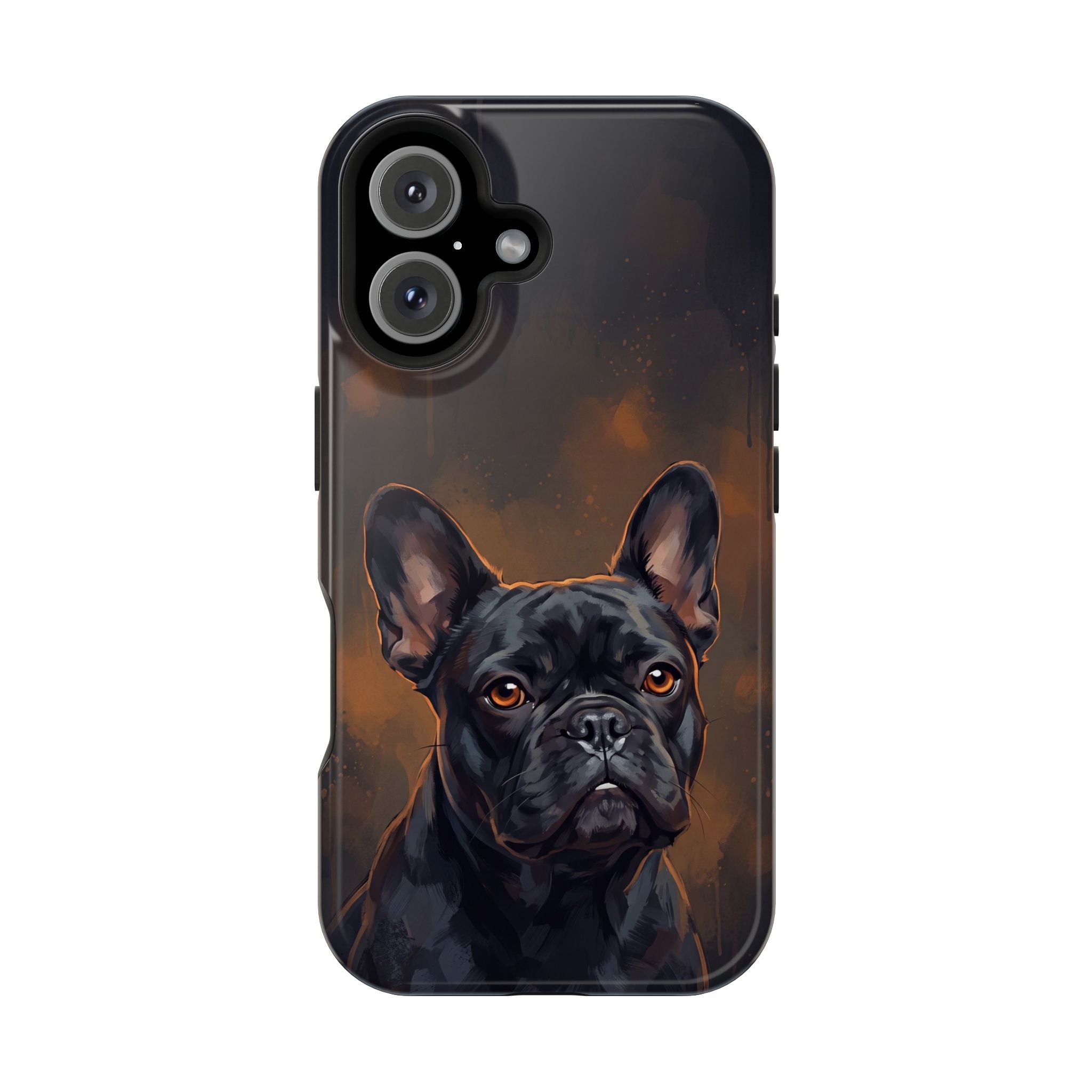 French Bulldog Portrait Phone Case — Impact-Resistant Wireless Charging Cover