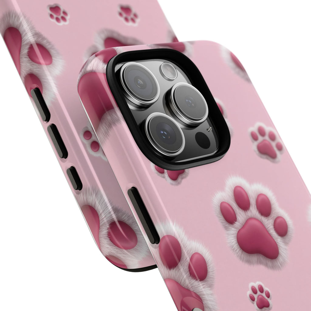 iphone & Samsung - Pink Paws Tough Phone Case — Cute Protective iPhone Cover