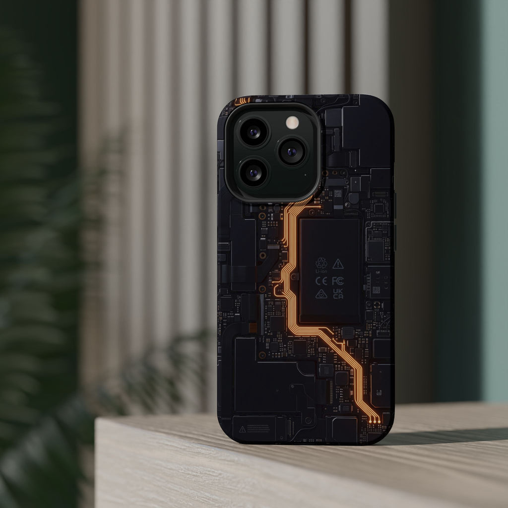 Electrician Circuit Bolt Phone Case — Impact-Resistant Wireless Charging Cover