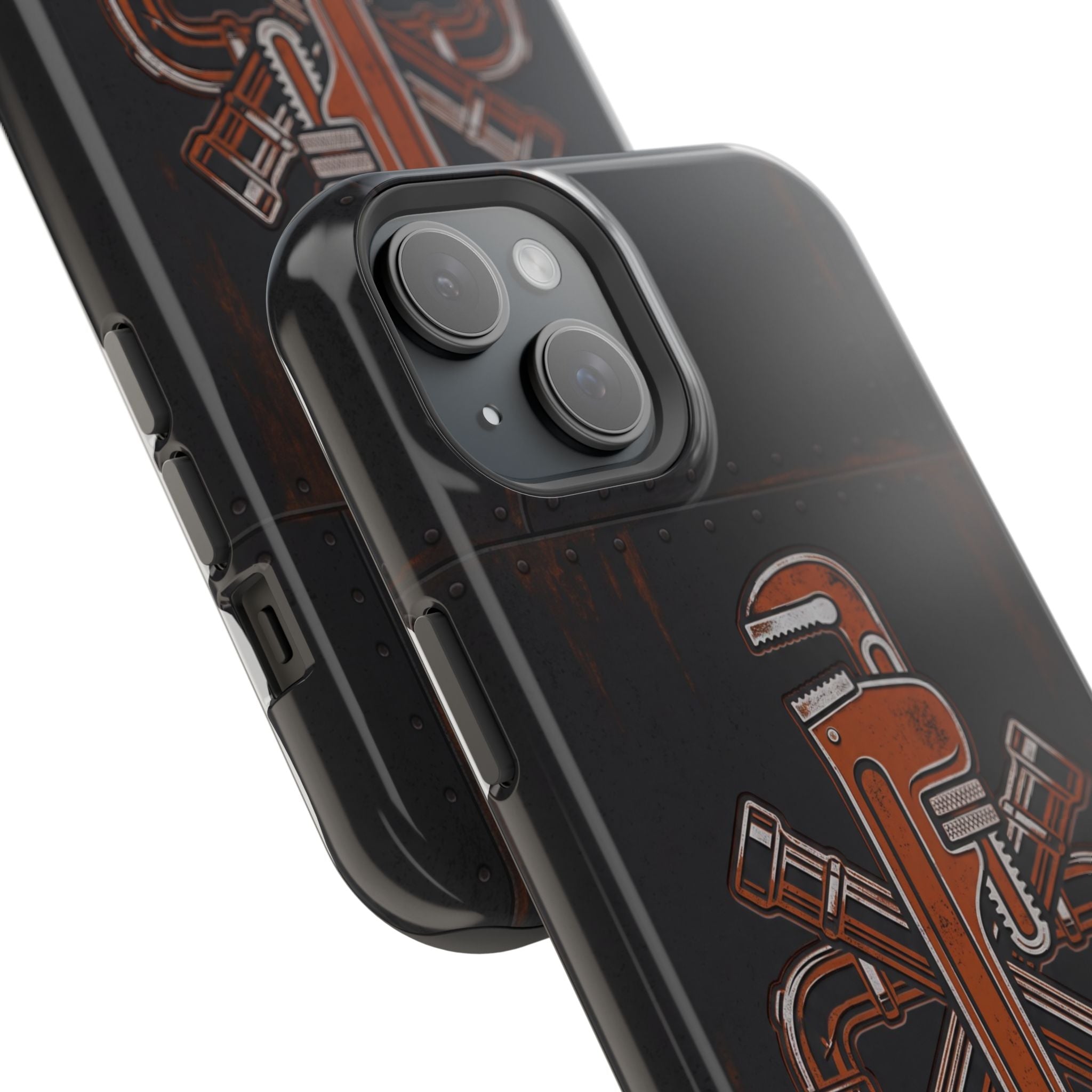 Tough By Trade Phone Case — Crossed Wrenches Wireless Charging Cover