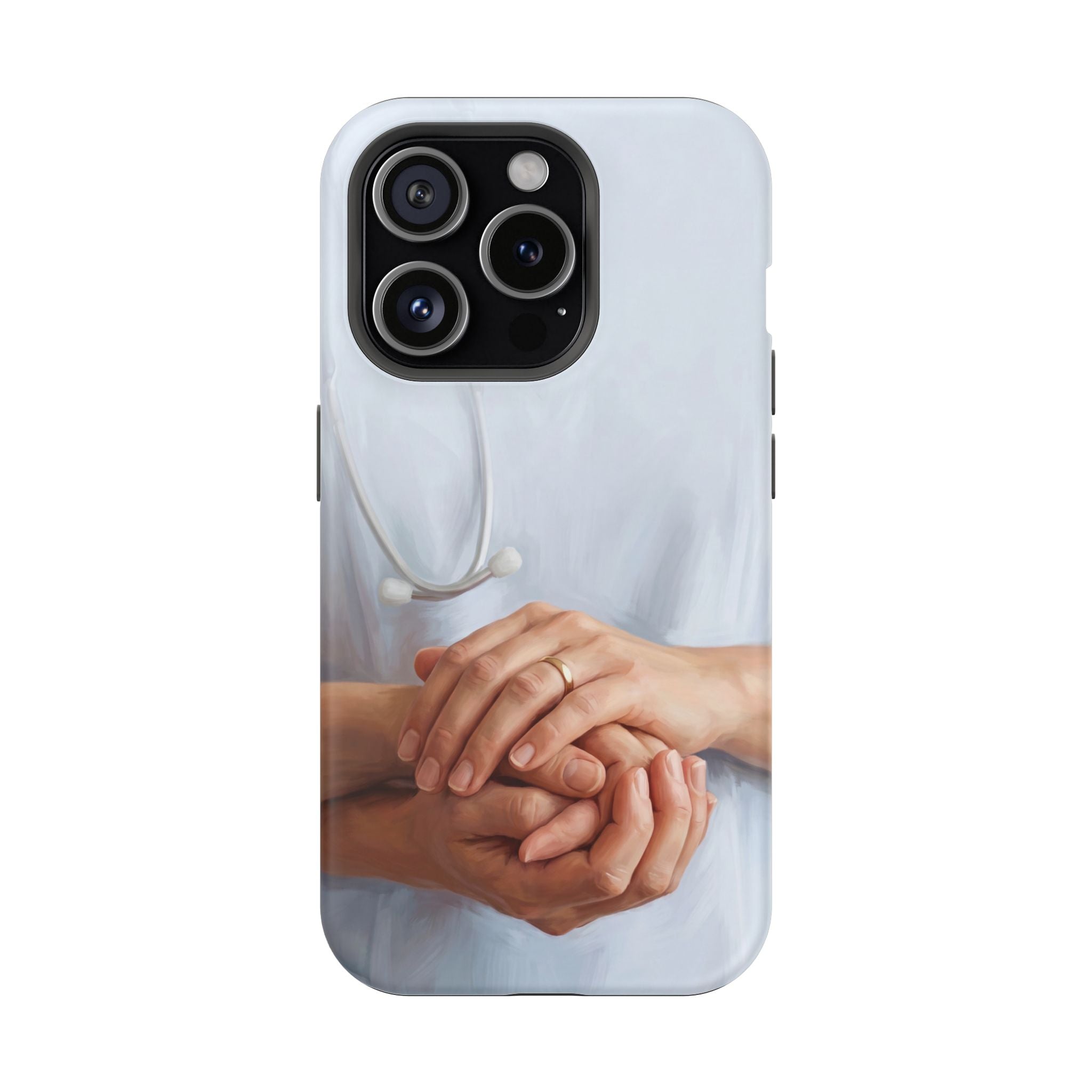 Impact-Resistant Phone Case — Caring Hands Wireless Charging Cover