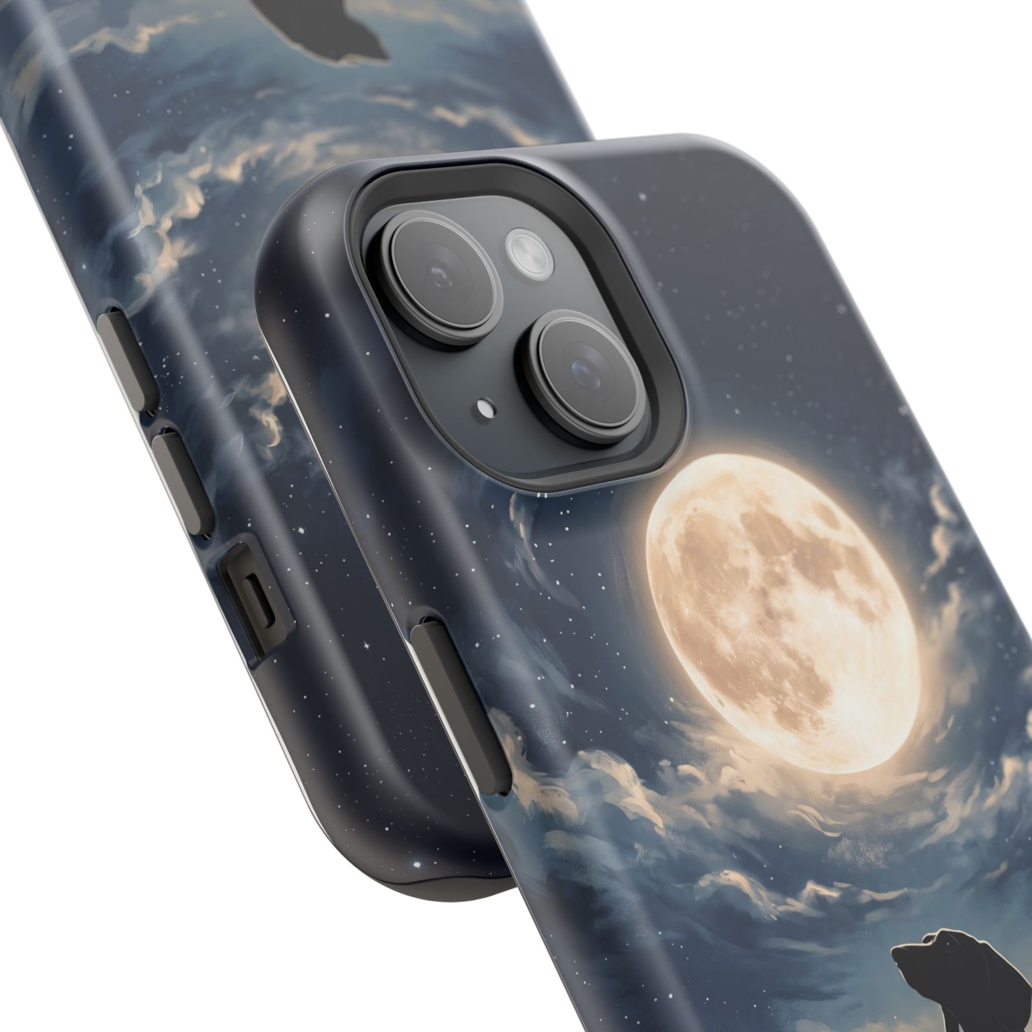 Personalized Dachshund Moonlight Phone Case — Wireless Charging Cover