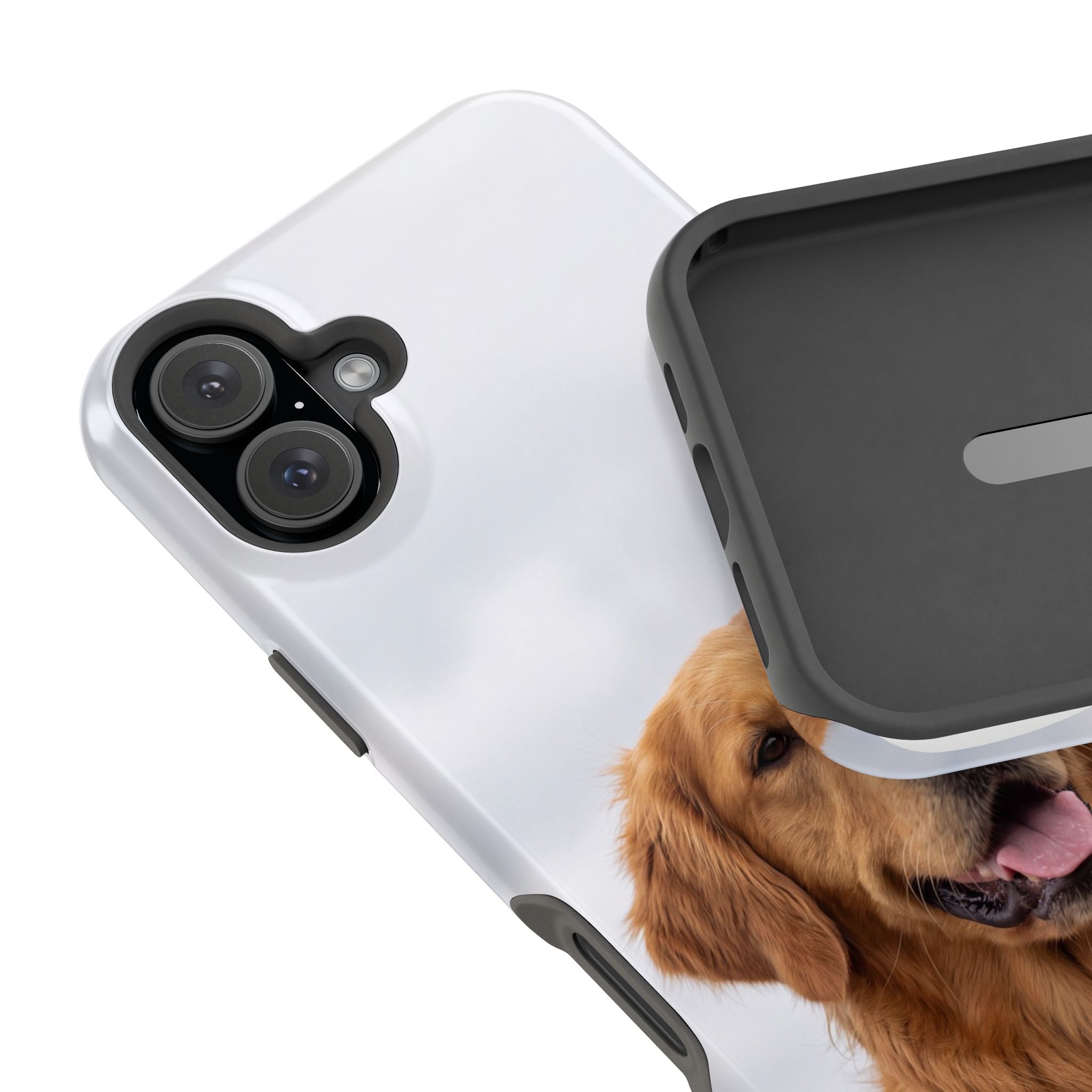 Golden Retriever Phone Case — Impact-Resistant Wireless Charging Cover