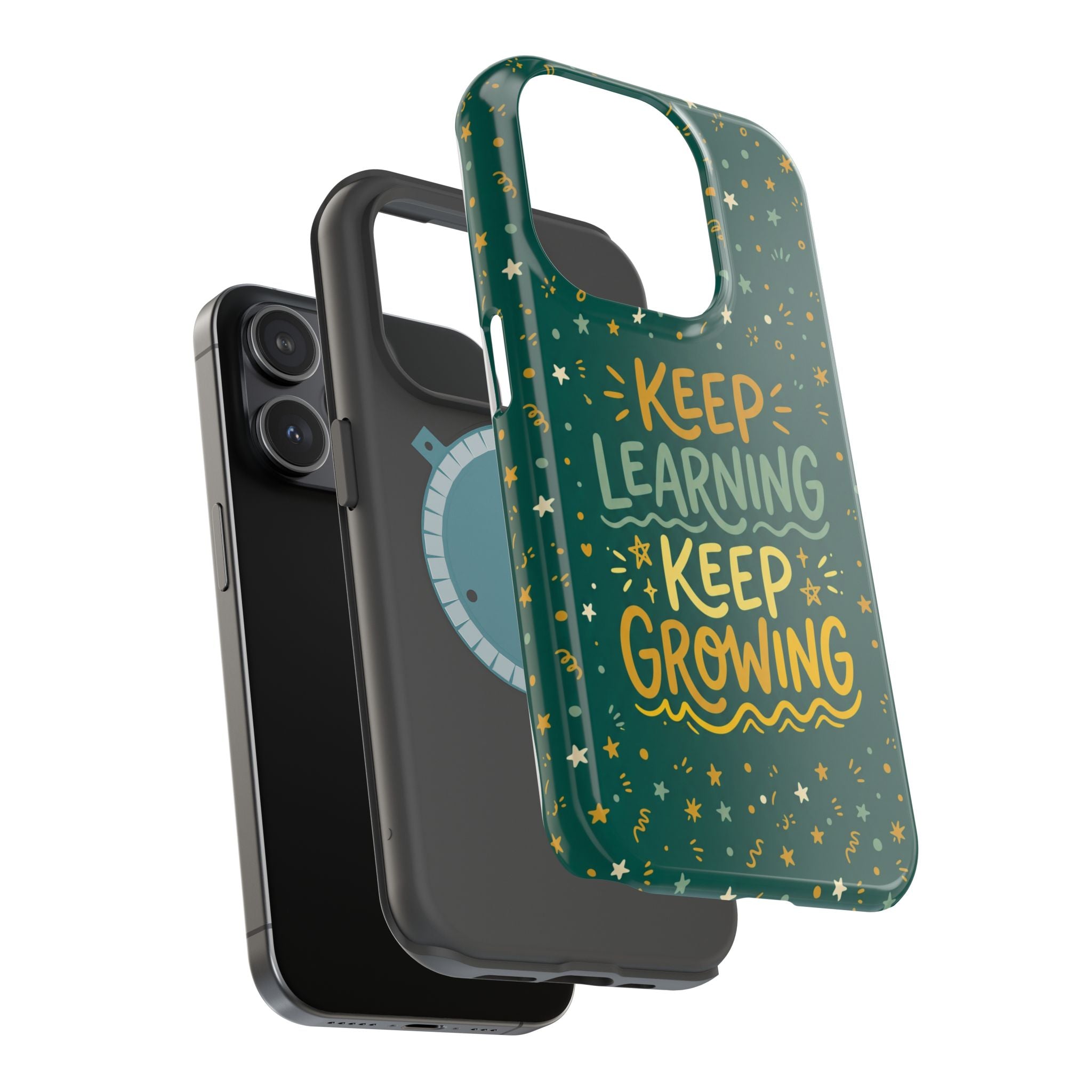 Keep Learning Keep Growing Teacher Phone Case — Wireless Charging Cover