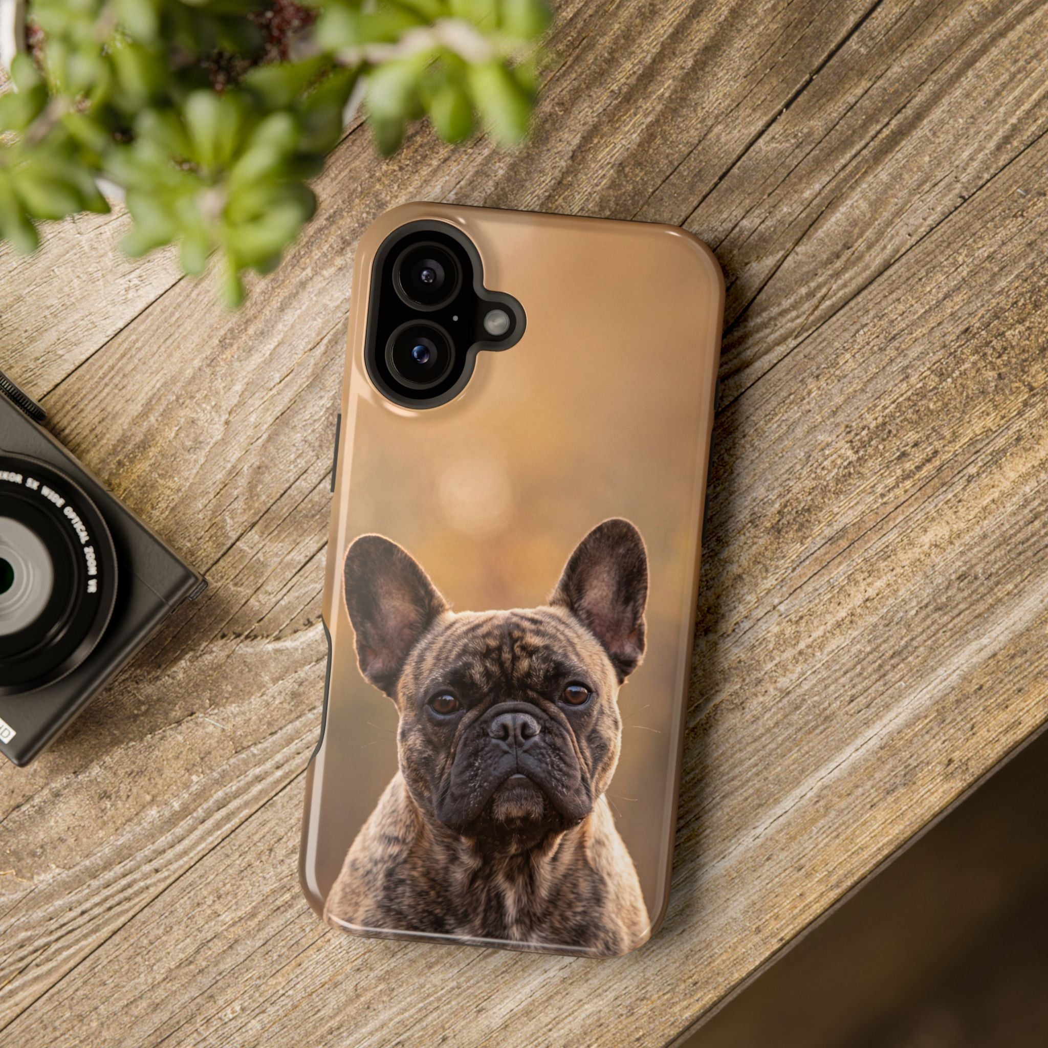 Brindle French Bulldog Phone Case — Impact-Resistant Wireless Charging Cover