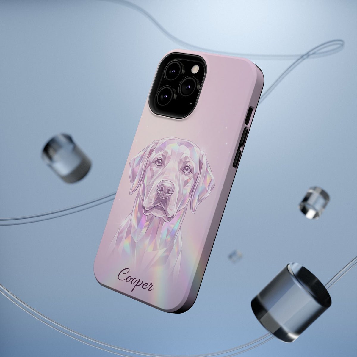 Personalized Crystal Prism Labrador Phone Case — Tough Magnetic Case with Wireless Charging