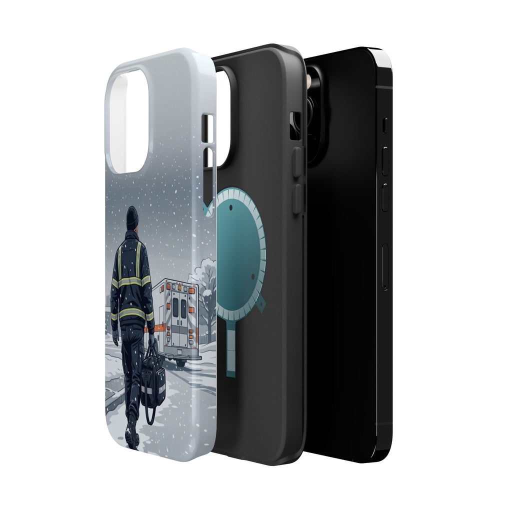 Bold Paramedic/EMT Portrait Phone Case — Magnetic Wireless Charging Cover
