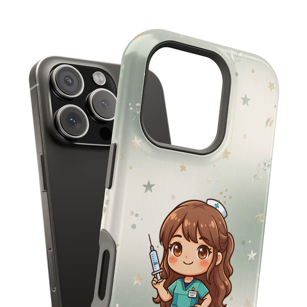 Personalized Nurse with Syringe Phone Case — Wireless Charging Cover