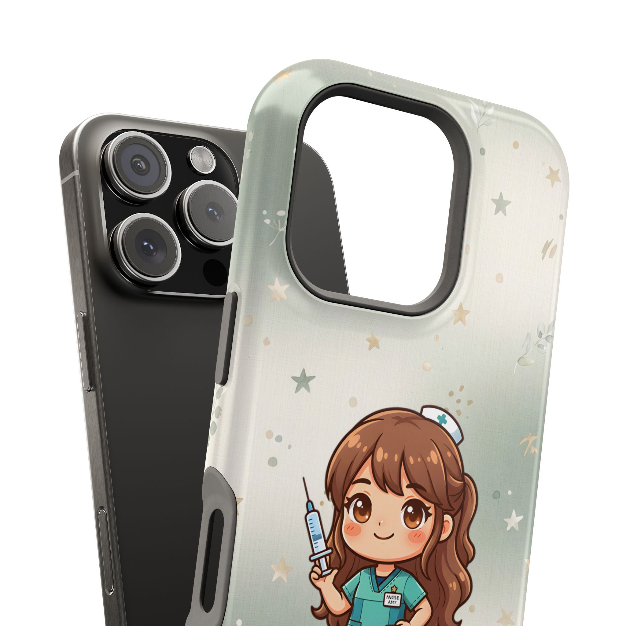 Personalized Nurse with Syringe Phone Case — Wireless Charging Cover